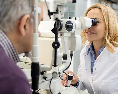 Patient has their nearsightedness checked