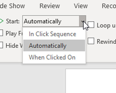 PowerPoint Playback Options