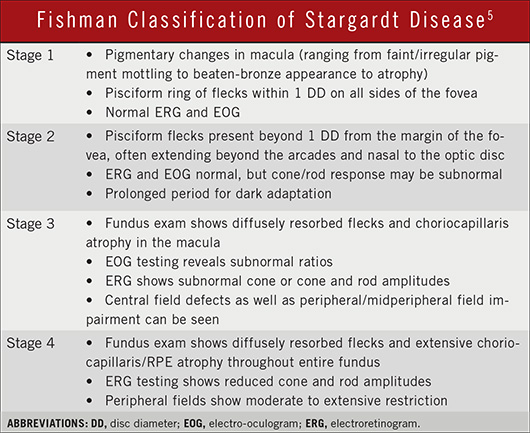 Fishman Classification of Stargardt Disease