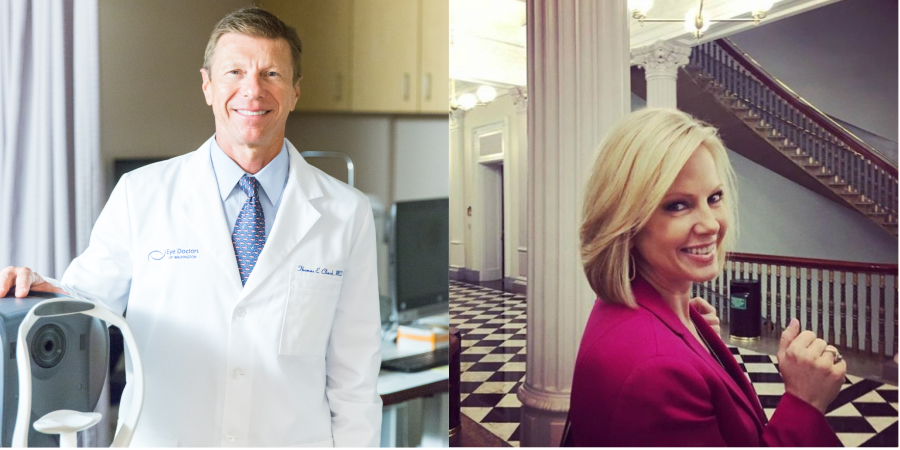 Dr. Thomas Clinch and his dry-eye patient Shannon Bream manage her eye pain together.