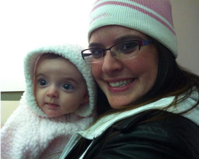 Stephanie Beaver Adler with her daughter.