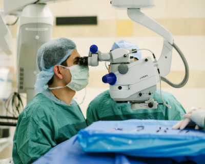 Shahzad Mian, MD, performed Colton's cornea transplant surgery.