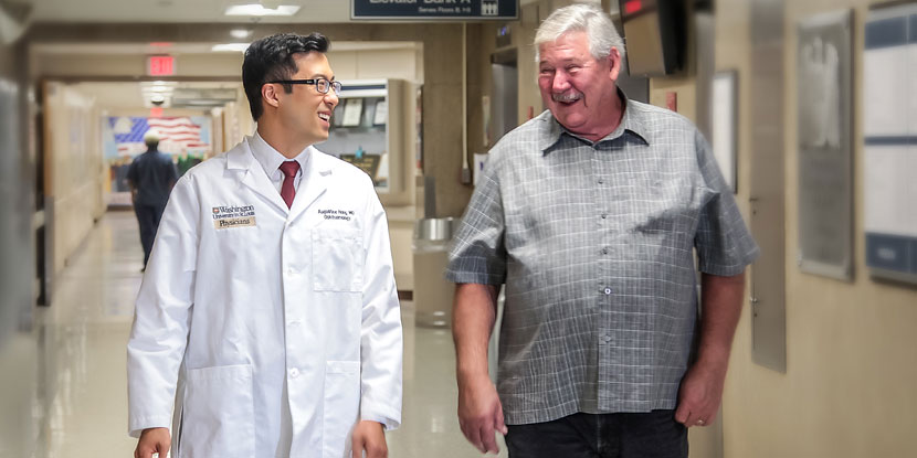 Augustine Hong, MD, performed a cornea transplant on Bobby Moyers, a U.S. veteran, to save his sight.