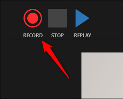 PowerPoint Record Button
