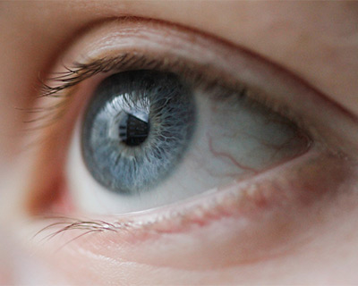 Closeup of a blue eye