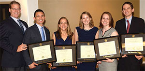 Residency Director, Thomas A. Oetting, MD, with University of Iowa residents Justin Risma, MD; Angela McAlister, MD; Pavlina Kemp, MD; Elizabeth Gauger, MD; and Matthew Weed, MD.