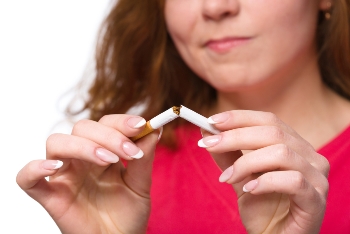 woman quits smoking